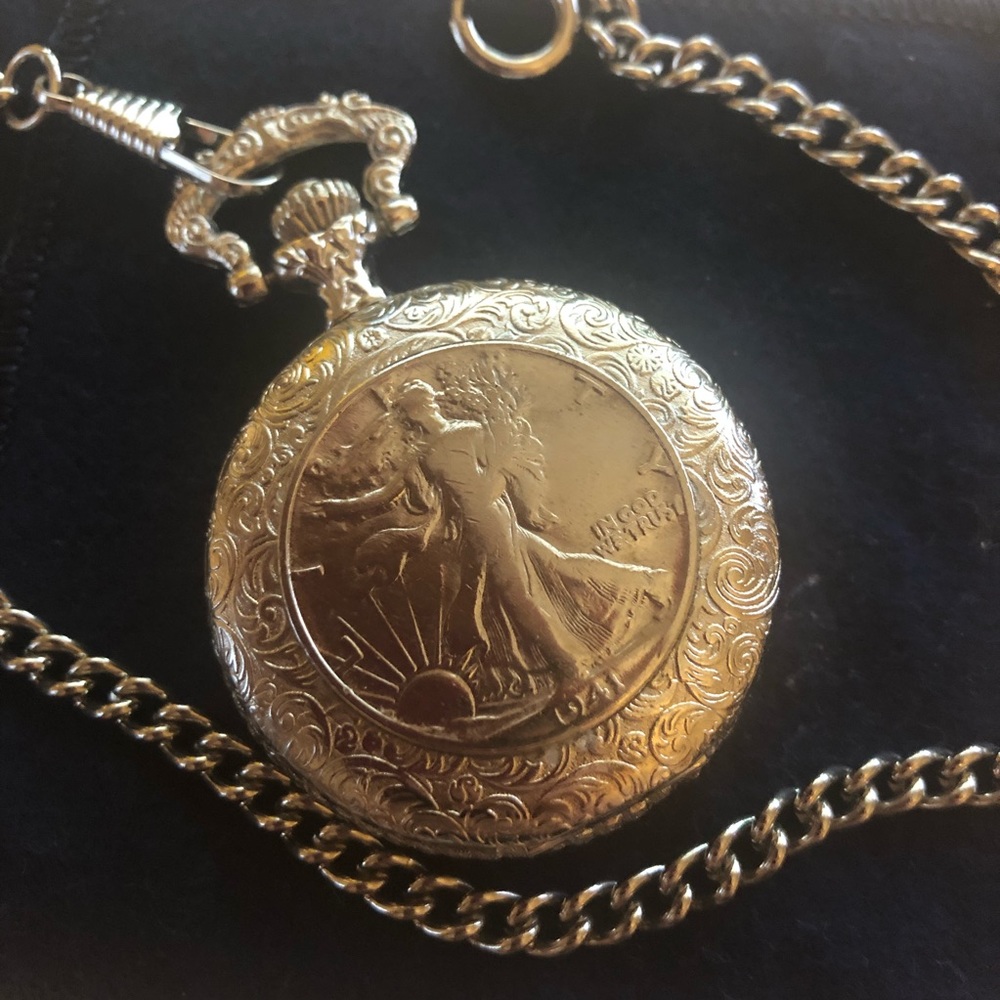 1941 Silver Half Dollar Pocket Watch